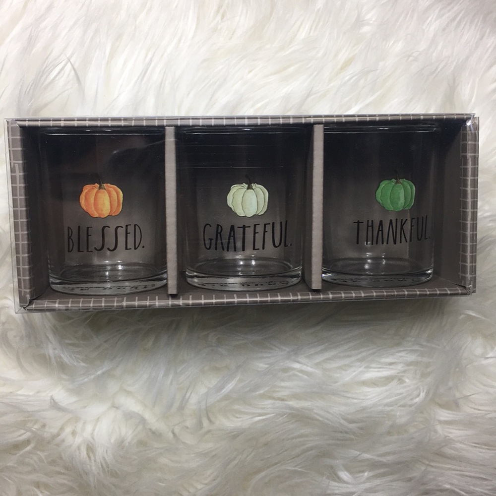 Rae Dunn set of 3 mini votives
